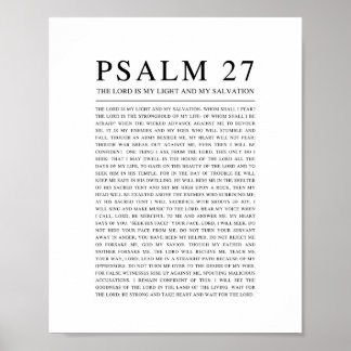 Poster Psaume 27 Le Seigneur est Ma Lumière et Mon Salut