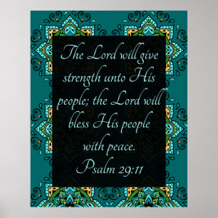Poster Psaume 29:11