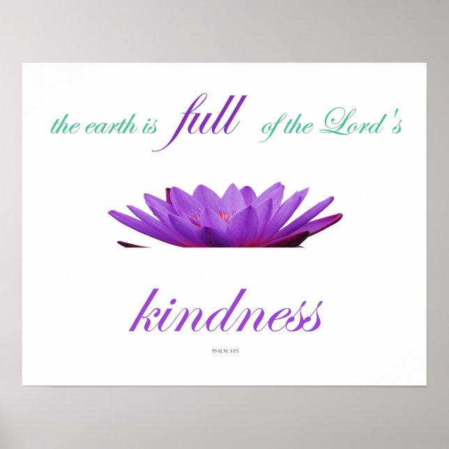 Poster Psaume-33, The Earth is Full of the Lord's Kindnes (Devant)