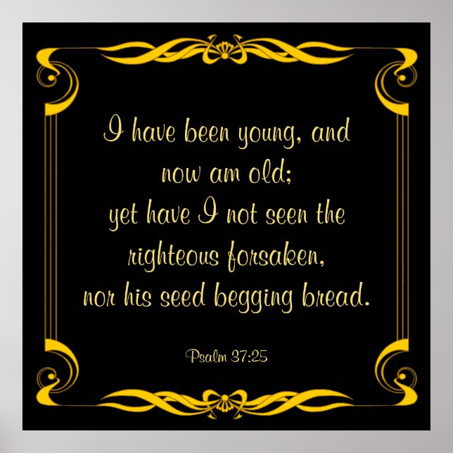 Poster Psaume 37:25 (Devant)