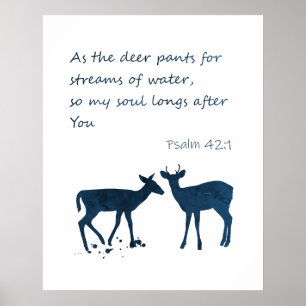 Poster Psaume 42 1 Like A Deer Pants For Water