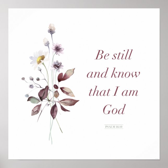 Poster Psaume 46:10, Bible Verse Imprimer, Soyez Toujours (Devant)