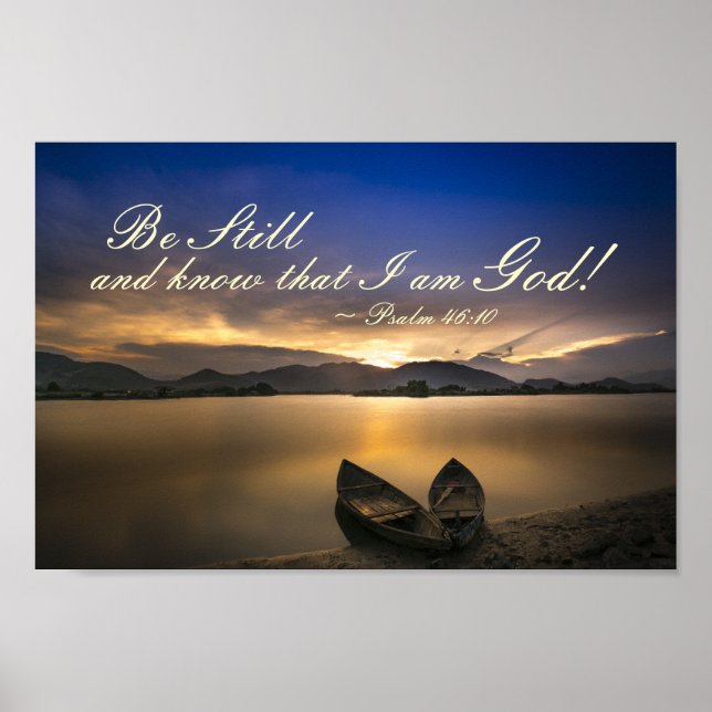 Poster Psaume 46:10 Soyez toujours et sachez que je suis  (Devant)