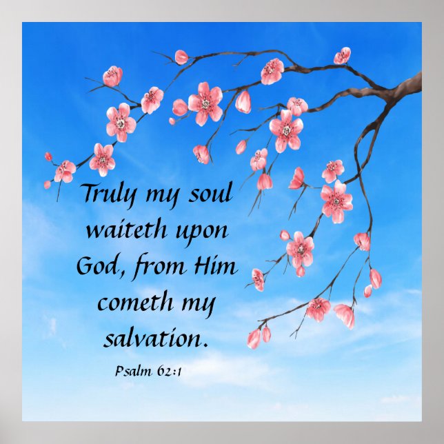 Poster Psaume 62:1 (Devant)