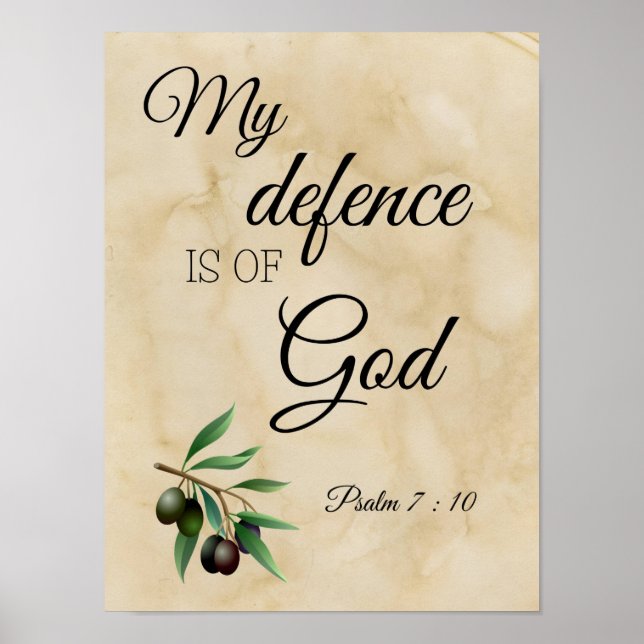 Poster Psaume 7 : 10 sur Scroll Biblique (Devant)