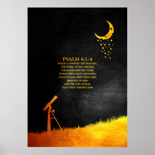 Poster Psaume 8:3-4 Verset biblique