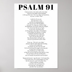Poster Psaume 91 Écriture L'Éternel est mon refuge