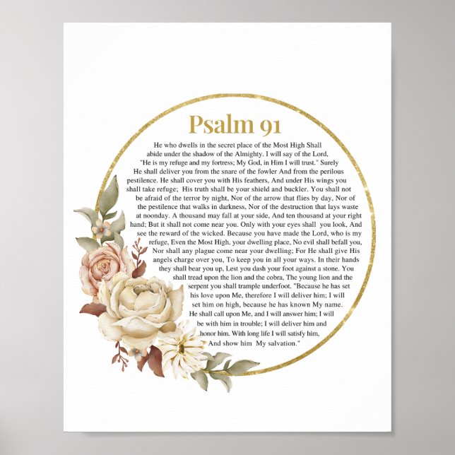 Poster Psaume 91 NKJV (Devant)