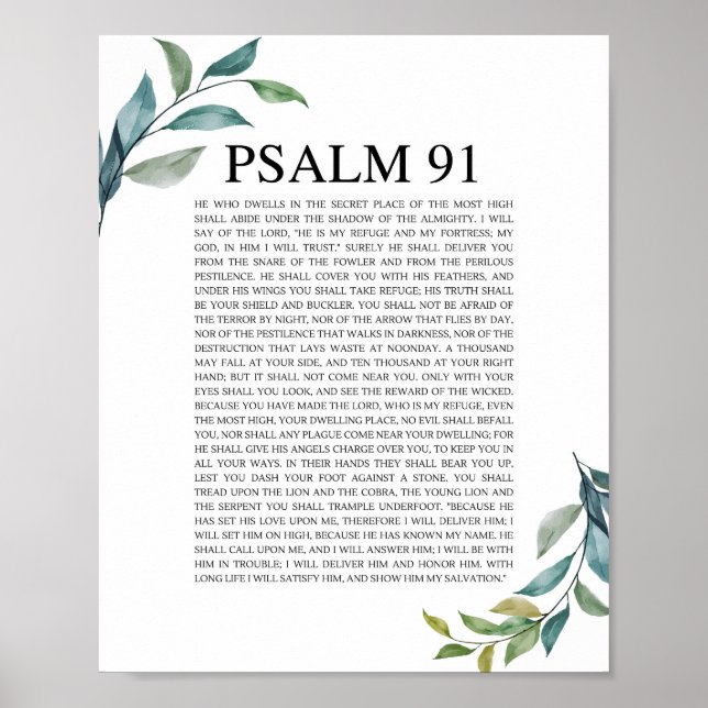 Poster Psaume 91 NKJV (Devant)