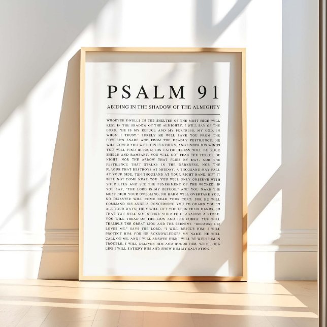 Poster Psaume 91 NKJV Bible Verse (Créateur téléchargé)