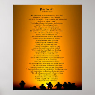 Poster Psaume 91 - Prière d'un soldat