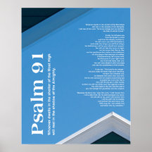Psaume 91 verset biblique Écritures cadeaux d'art