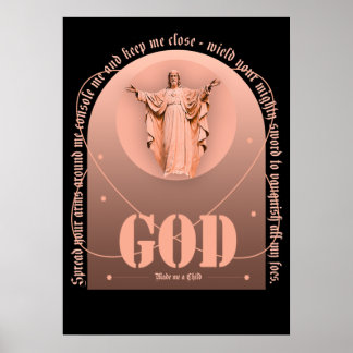 Poster psaume bible dieu m'a fait enfant