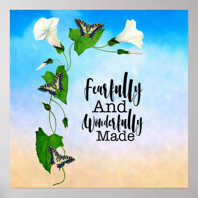 Poster Psaume Fearful and Wonderful Fade 139:14 (Devant)