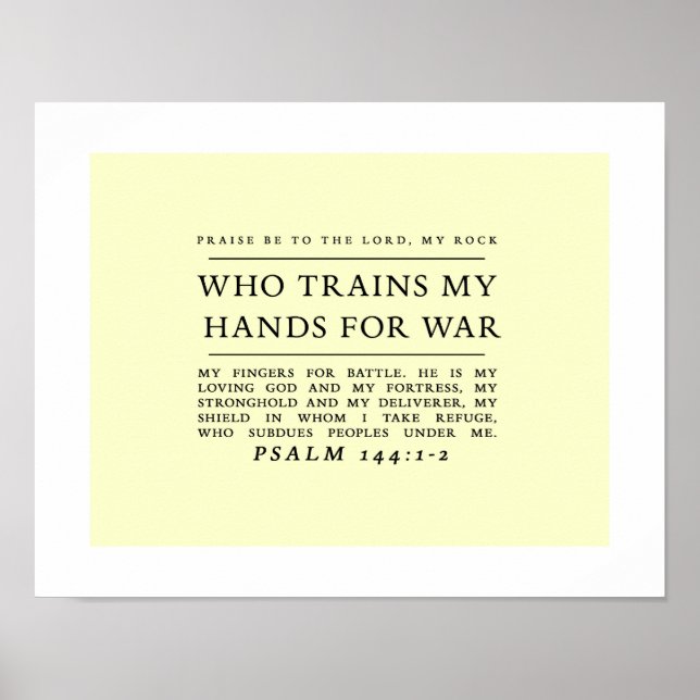 Poster Psaume Inspirationnel 144 Wall Art (Devant)