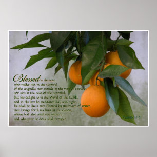 Poster Psaumes 1:1-3 Écritures Imprimer