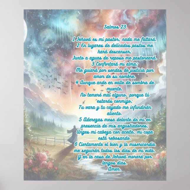 Poster Psaumes 23 en espagnol (Devant)