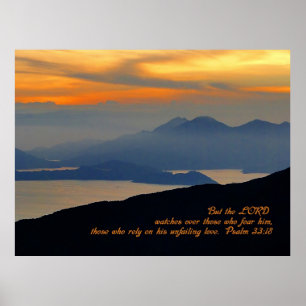 Poster Psaumes 33:18 Inspirational