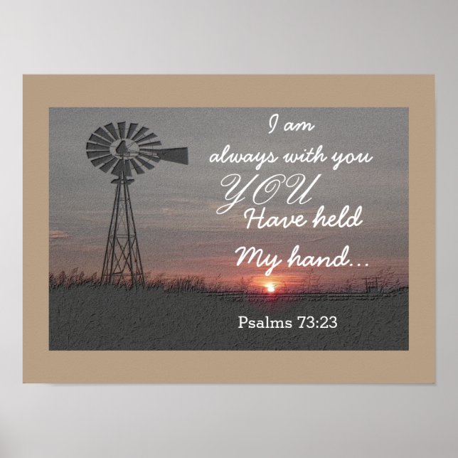 Poster Psaumes 73:23 - Art print (Devant)