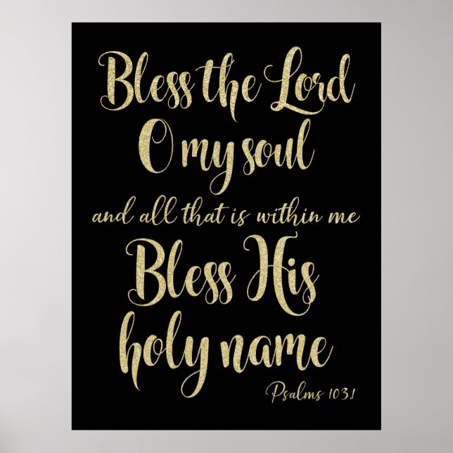 Poster Psaumes inspirants Verset biblique (Devant)