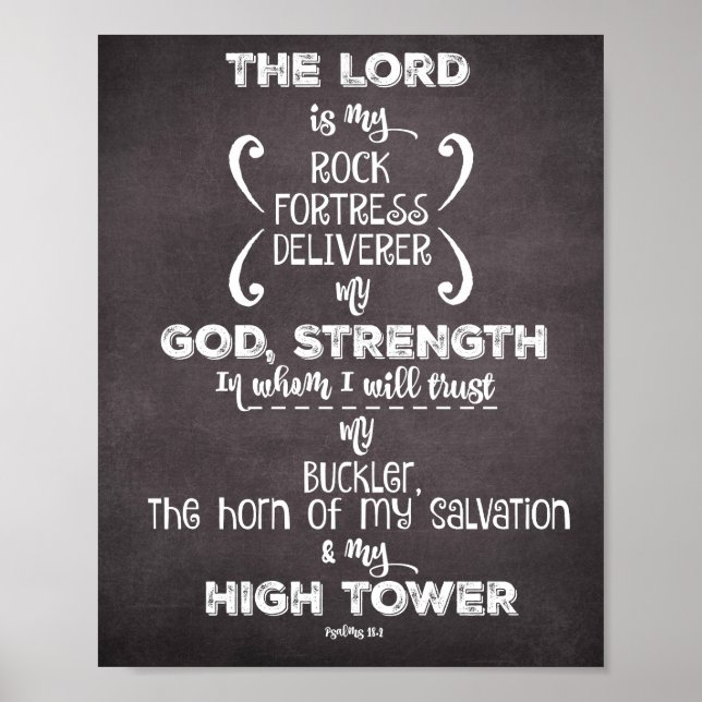 Poster Psaumes le Seigneur est mon Rocher, Tour haute Ver (Devant)