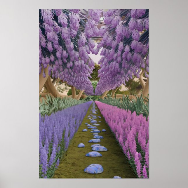Poster Psychedelic Garden Path (Devant)