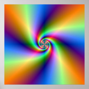 Poster psychédélique à quatre vents