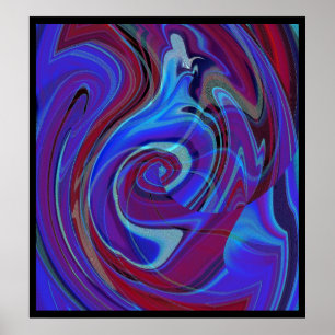 Poster psychédélique américain de faisan