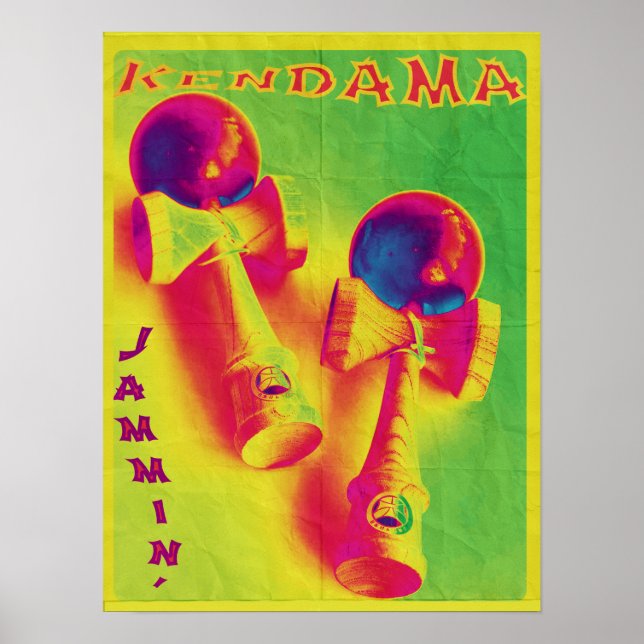 Poster psychédélique de Kendama Jammin (Devant)