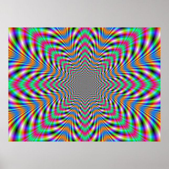 Poster psychédélique étoile (Devant)