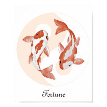 Psychique Lucky Zen Koi Poisson dans Bagua Fortune