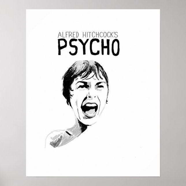 Poster Psycho Alfred Hitchcock (Devant)