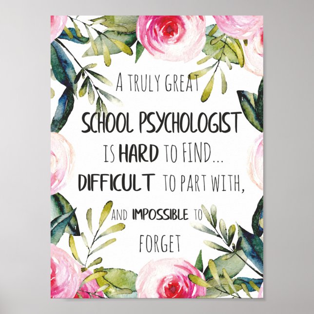 Poster Psychologue scolaire Décor de bureau Appréciation  (Devant)