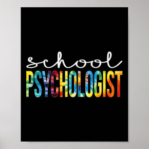Poster Psychologue Tie Dye Jour D'Appréciation Retour À S