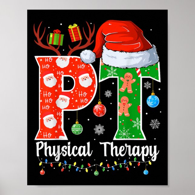 Poster Pt Christmas Physical Therapy Christmas Pt Xmas  (Devant)