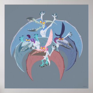 Poster Pterodactyle Groupe Pile