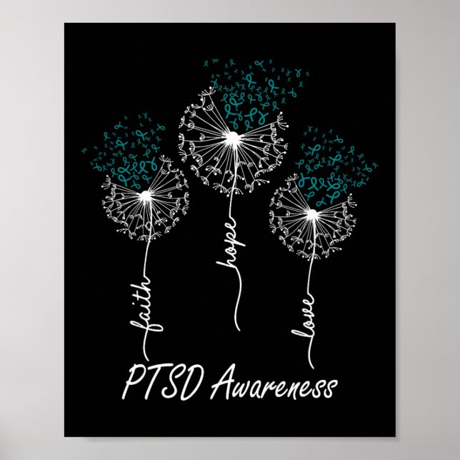 Poster Ptsd Sensibilisation Foi Espoir Amour Dandelion (Devant)