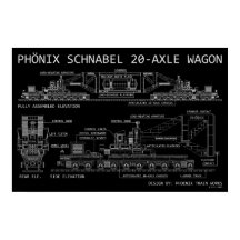 PTW Wagon de train Schnabel de petite taille "Plan