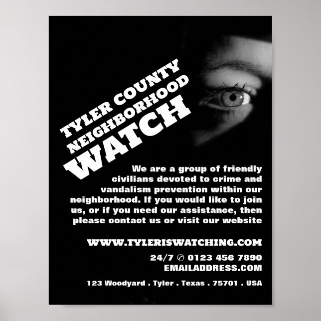 Poster Public View, Voisinage Community Watch Advert (Devant)