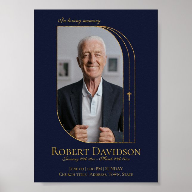 Poster Publication de l'annonce de funérailles sur Facebo (Devant)