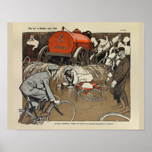 Poster publicitaire 1898 Vintage de vélo Feininger