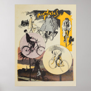 Poster publicitaire 1898 Vintage de vélo Feininger