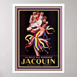 Poster publicitaire Cappiello pour Bonbons Jacquin