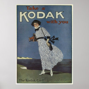 Poster publicitaire en anglais Vintage pour fille 