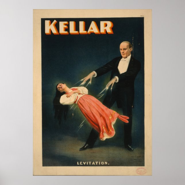 Poster publicitaire Harry Kellar Magicien (Devant)