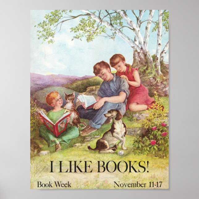 Poster publicitaire Livres vintages (Devant)
