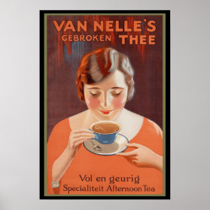 Poster publicitaire pour le thé de Van Nelle
