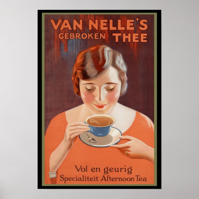Poster publicitaire pour le thé de Van Nelle (Devant)