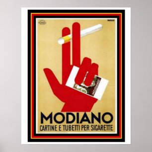 Poster publicitaire vintage de la cigarette Modian
