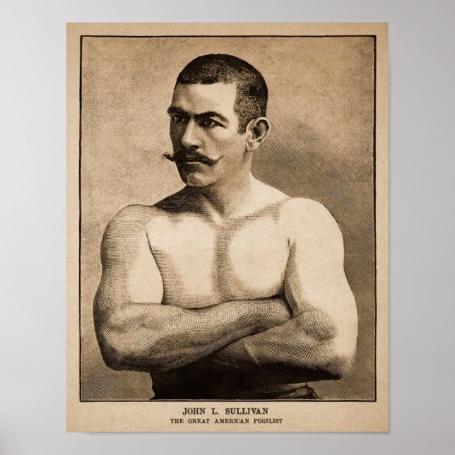 Poster publicitaire vintage John L. Sullivan (Devant)